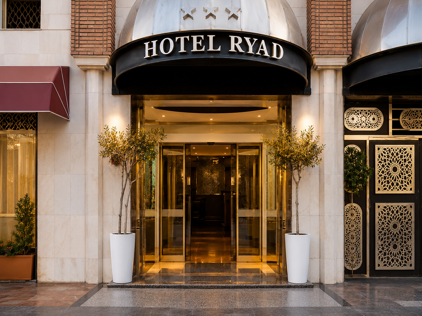 Entrée de l'Hôtel Ryad